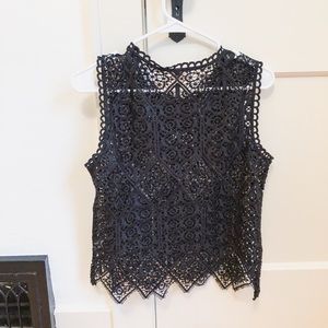 Black lace top!